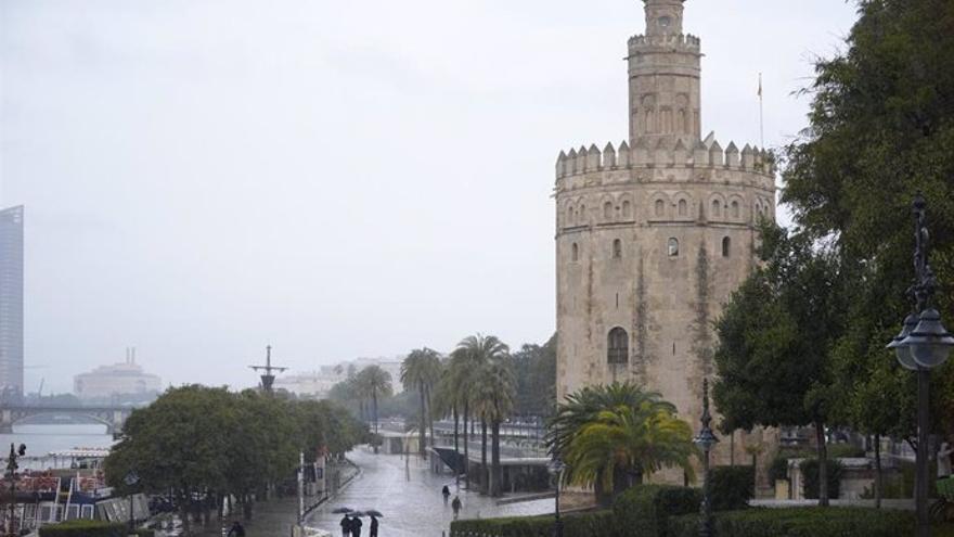 Imagen de Sevilla bajo la lluvia