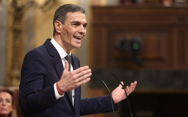 Pedro Sánchez, en una sesión de control al Gobierno.