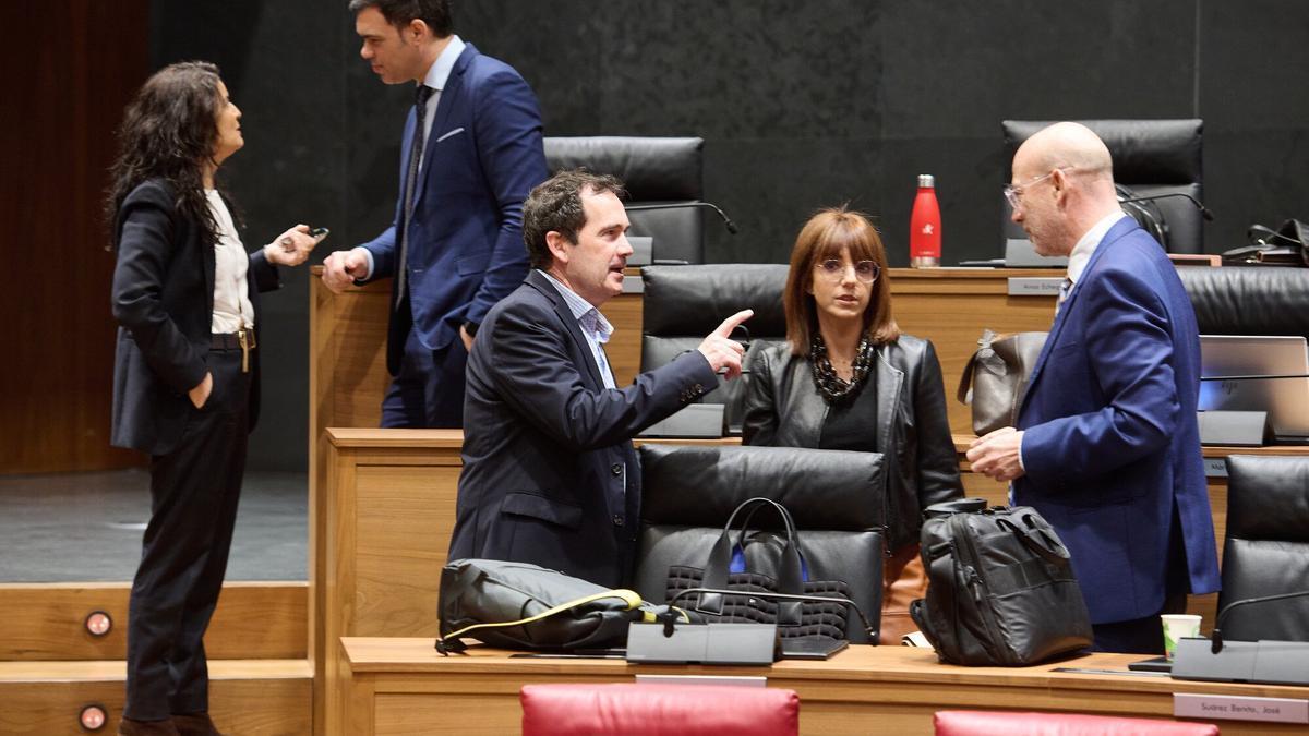 Reunión del pleno del Parlamento foral.