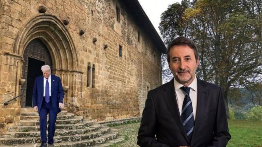 El meme en el que Trump e Imaz visitan la ermita de La Antigua.