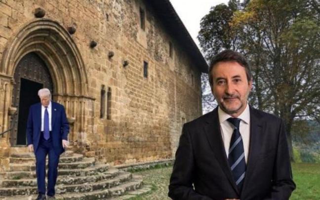 El meme en el que Trump e Imaz visitan la ermita de La Antigua.