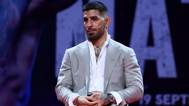 Ilia Topuria, durante una comparecencia pública.