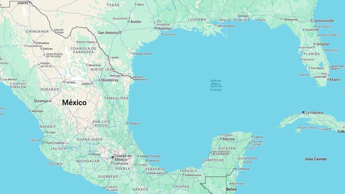 Aunque en Estados Unidos se llamará Golfo de América, en el resto del mundo aparecerán las dos denominaciones.