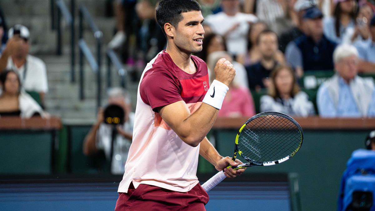 Carlos Alcaraz consigue su paso a cuartos de final en el torneo de Indian Wells, el primer Masters 1000 de la temporada