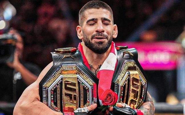 Ilia Topuria, campeón del mundo del peso ligero de la Ultimate Fighting Championship (UFC) o artes marciales mixtas
