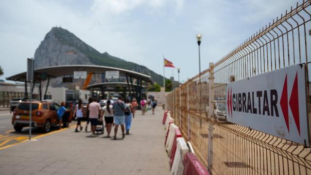 Imágenes de la frontera con Gibraltar.