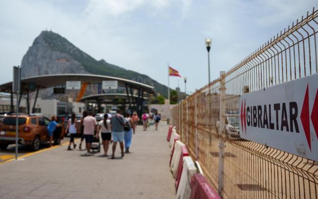 Imágenes de la frontera con Gibraltar.
