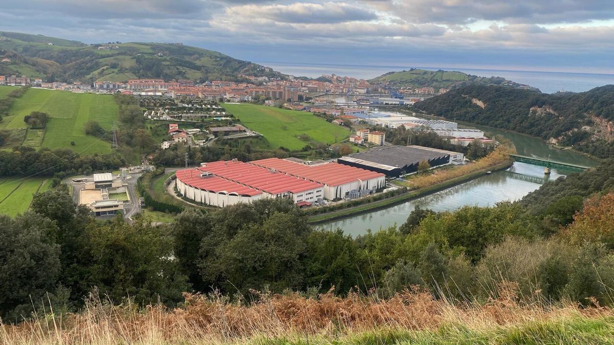Plano general de Zumaia visto desde Artadi.