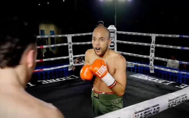 Chimo Eddine, durante un combate.