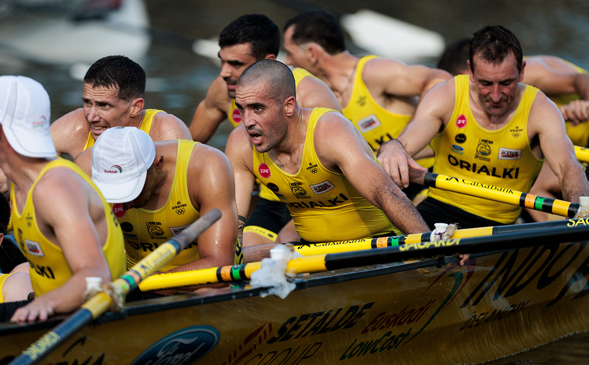 Adrián González tras una regata con Orio / Aitor Arrizabalaga (Liga ACT)