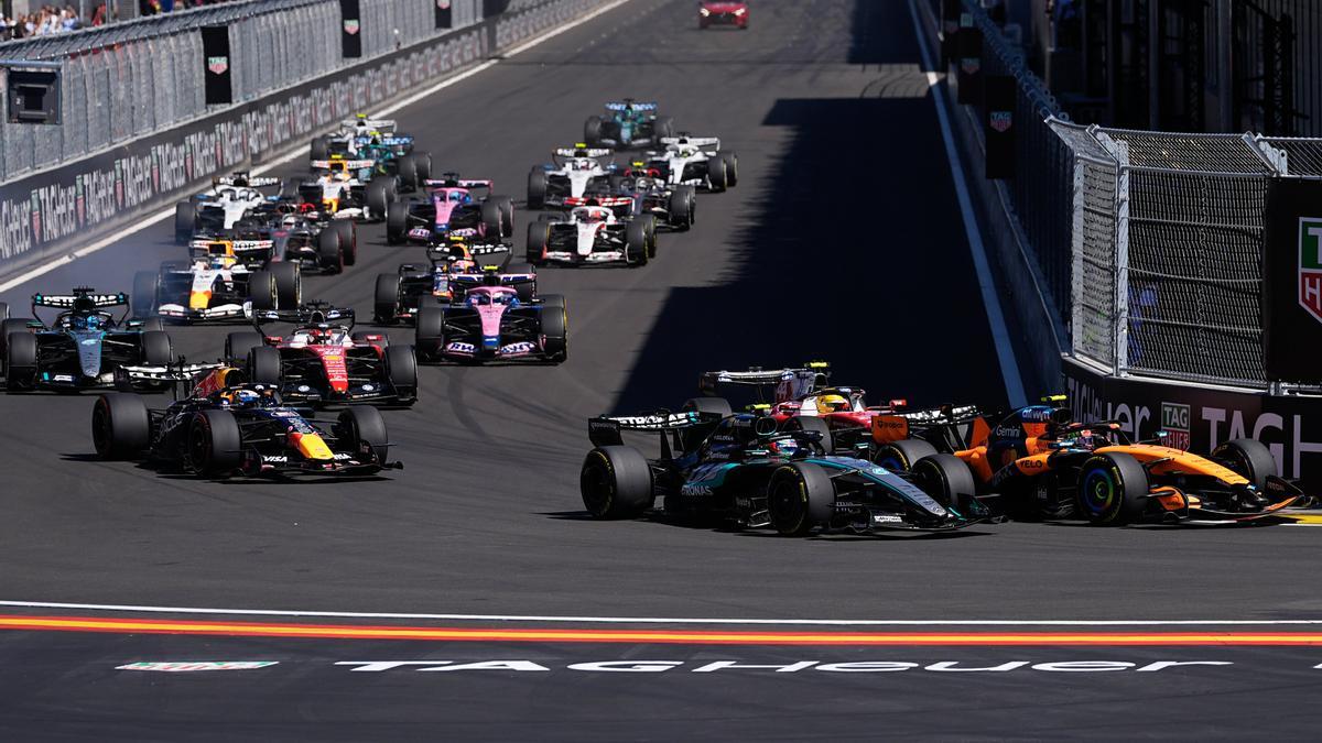 Imagen de los primeros metros del Gran Premio de España en el novedoso Madring.