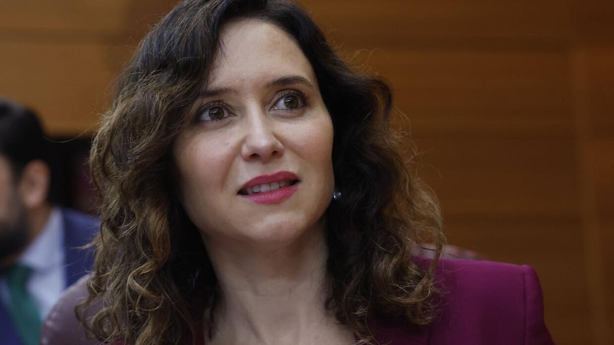 Isabel Díaz-Ayuso, en el Pleno de la Comunidad de Madrid