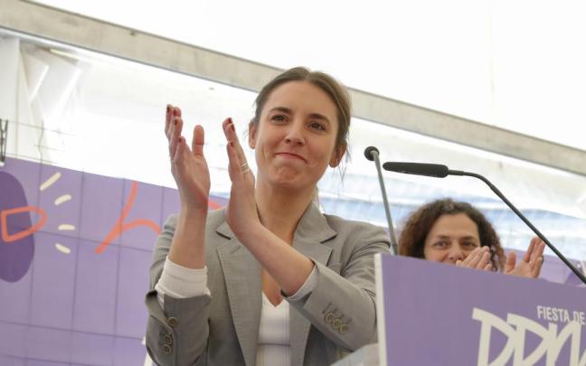 Irene Montero interviene durante la Fiesta de la Primavera, acto de precampaña de la formación morada en Zaragoza. Irene Montero interviene durante la Fiesta de la Primavera, acto de precampaña de la formación morada en Zaragoza.