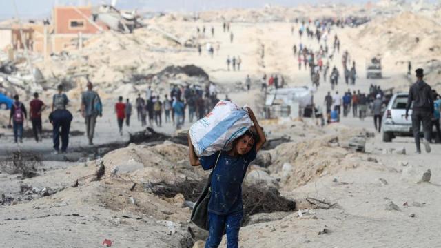 Una niña palestina en ciudad de Gaza. / EP Una niña palestina en ciudad de Gaza.