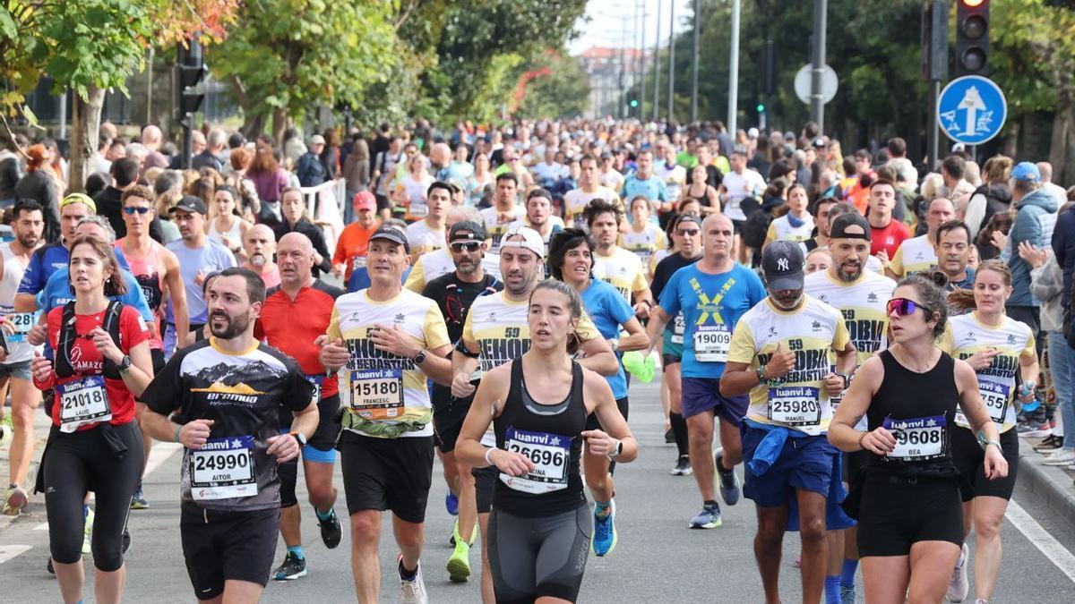 Corredores en la Behobia.