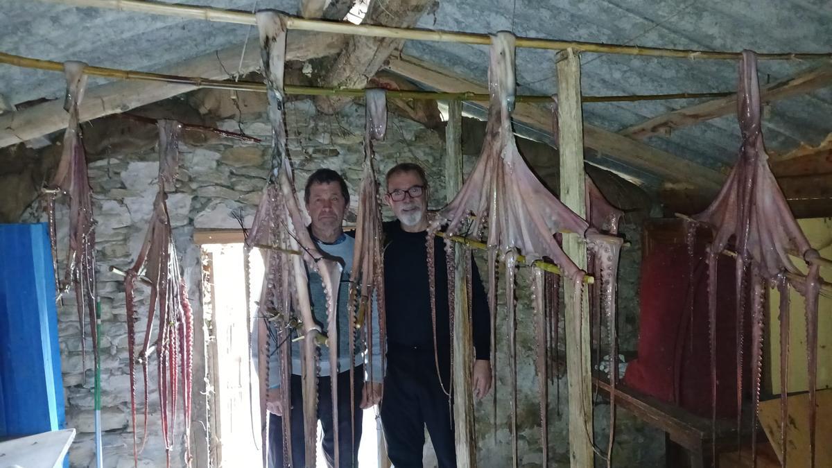 Secadero de pulpos en Zumaia.