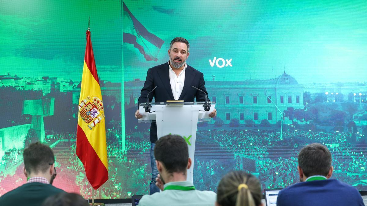 Santiago Abascal, presidente del Vox.