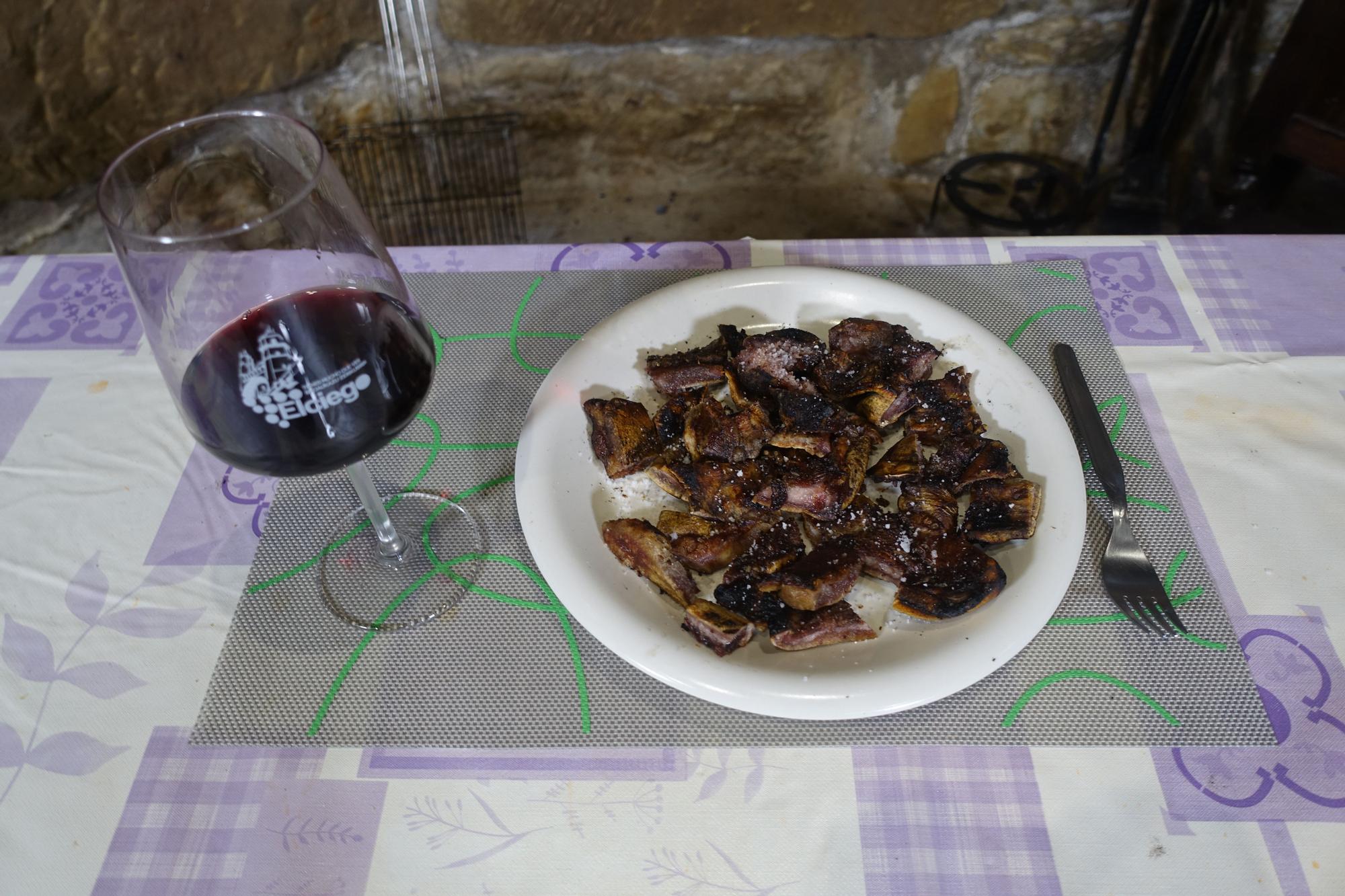 La careta de cerdo a la brasa.