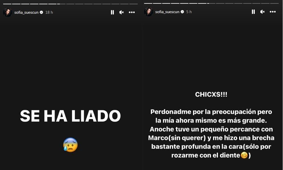 Las primeras stories de la 'influencer'.