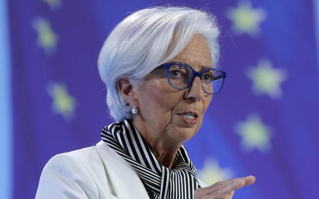 La presidenta del BCE, Christine Lagarde, intervenía el pasado jueves en rueda de prensa tras la reunión del organismo.