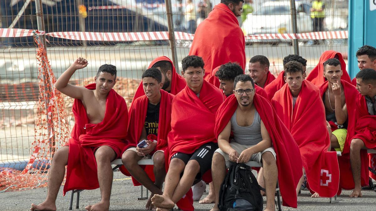 Migrantes llegados a Canarias