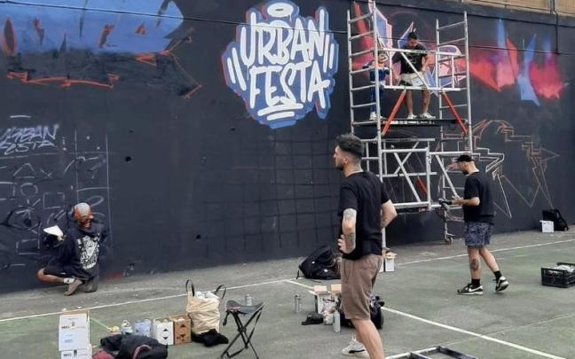 Los grafitis se crearán en paredes del centro cívico de Basozelai