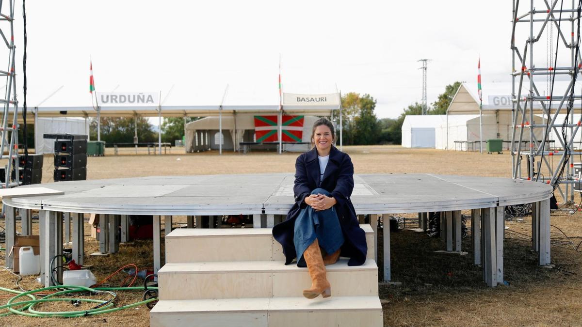 Maitane Ipiñazar, a los pies de la plataforma