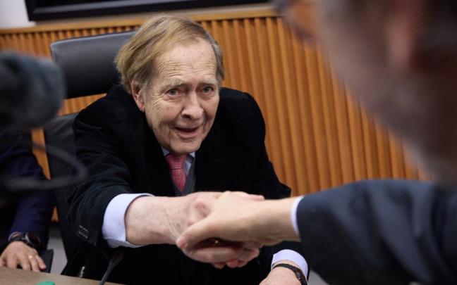 El candidato de la moción de censura, Ramón Tamames.