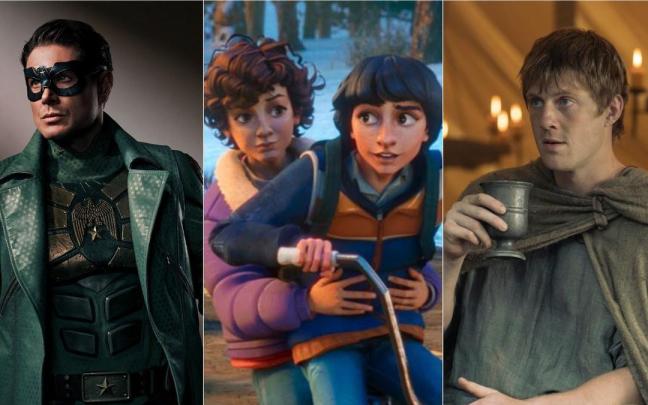 Imágenes de 'Vought rising', 'Stranger Things: Relatos del 85' y 'El caballero de los Siete Reinos'.