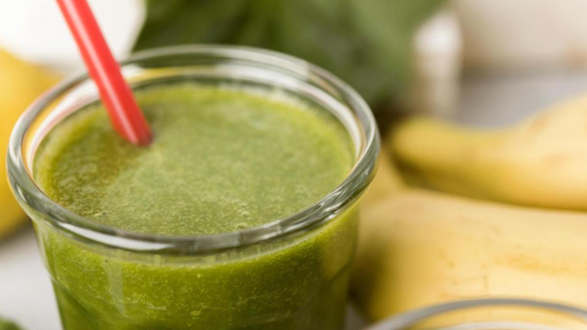 Batido de espinacas con plátano