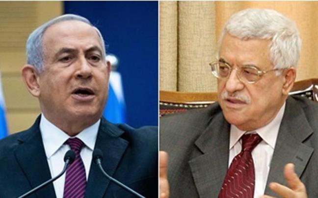 Netanyahu y Mahmud Abás.