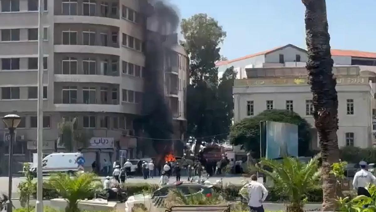 Explosiones en el centro de Damasco.