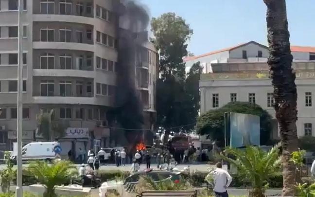 Explosiones en el centro de Damasco.