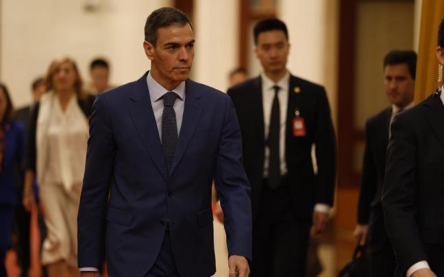 El presidente del Gobierno español, Pedro Sánchez, en Pekín.