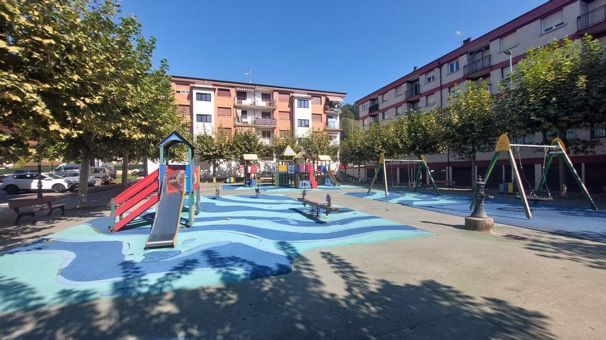 El parque que se cubrirá en Lazkao.