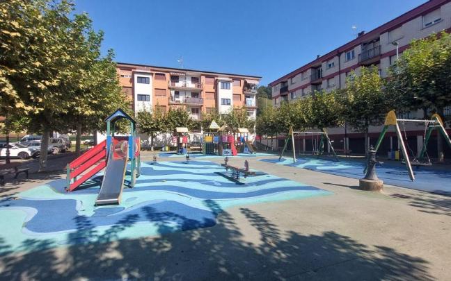 El parque que se cubrirá en Lazkao.