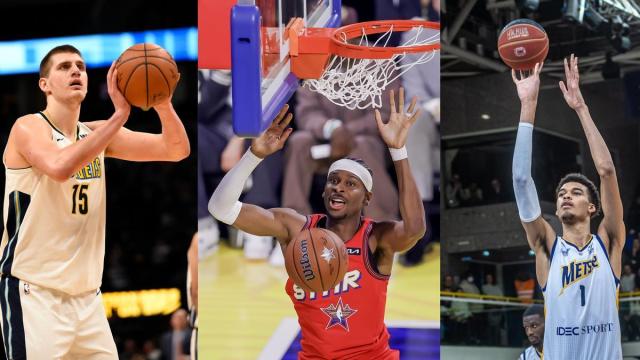 Nikola Jokic, Shai Gilgeous-Alexander y Victor Wembanyama.
