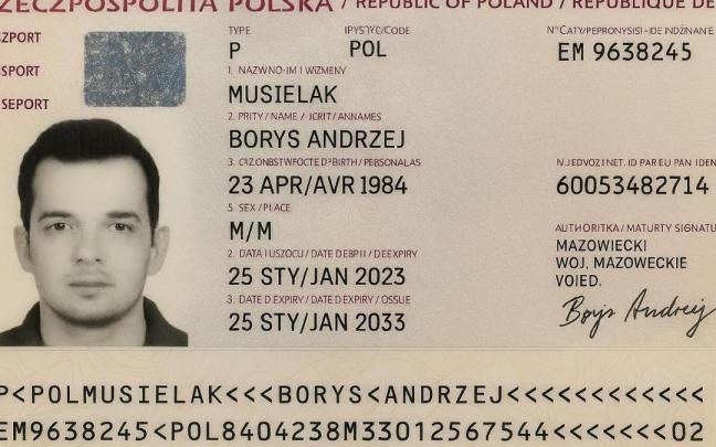 Pasaporte falso generado con inteligencia artificial. Pasaporte falso generado con inteligencia artificial.