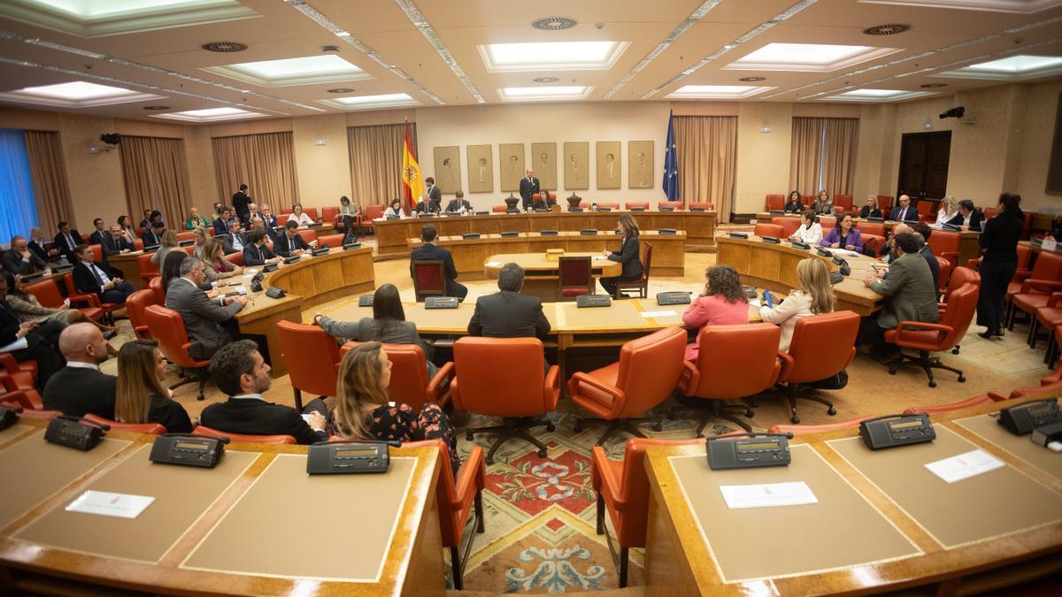 Vista general de la sesión constitutiva de la Diputación Permanente, en el Congreso de los Diputados