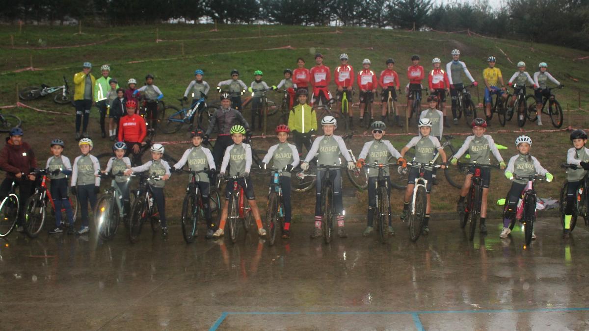 La canteria oñatiarra el lunes durante la presentación oficial del nuevo circuito de entrenamiento.