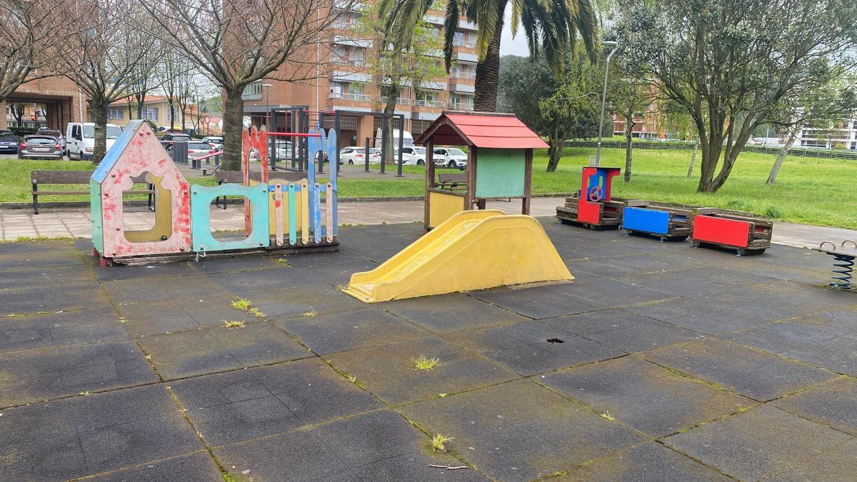 Estado actual del parque Marianton en Zumaia.