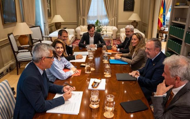La ministra Raquel Sánchez, durante su reunión con Pedro Azpiazu. La ministra Raquel Sánchez, durante su reunión con Pedro Azpiazu.