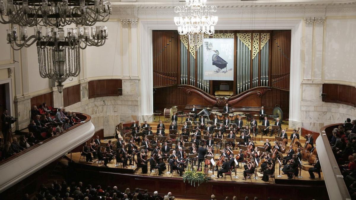 La Euskadiko Orkestra durante un concierto.