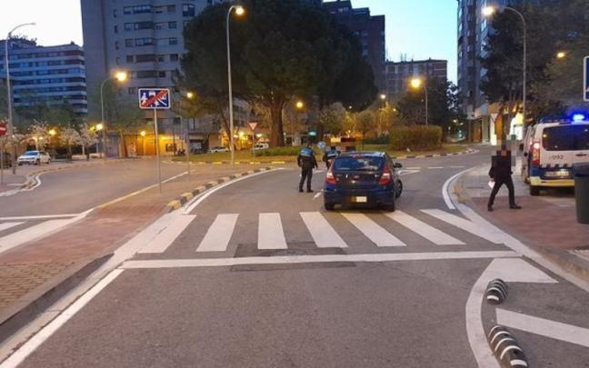 Imagen de un atropello en Pamplona en abril del año pasado.
