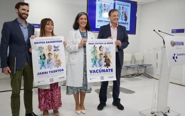 El Consejero Martínez ha participado en la presentación de la campaña contra la gripe en el Centro de Salud de Rekalde.