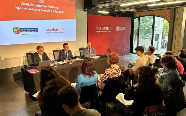 Presentación del 'Informe sobre la Ciencia en Euskadi' de Ikerbasque. Presentación del 'Informe sobre la Ciencia en Euskadi' de Ikerbasque.