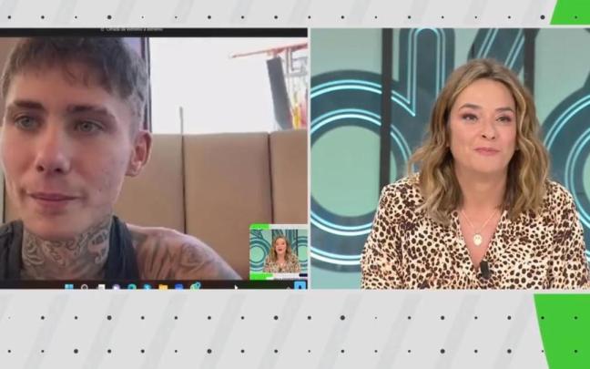 Un momento de la entrevista de Toñi Moreno a NanoJr.