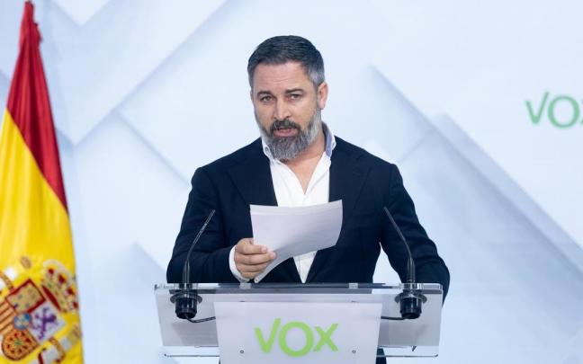 El líder de Vox, Santiago Abascal.