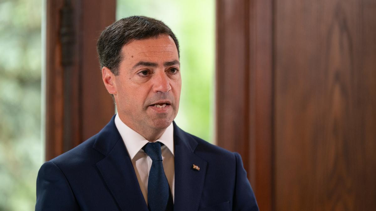 Pradales, durante una comparecencia.