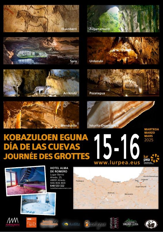 Cartel anunciador de la decimoquinta edición del Día de las Cuevas que promueve Lurpea.